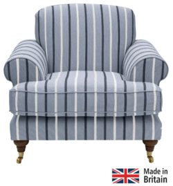 Heart of House - Sherbourne - Fabric Chair - Grey Stripe